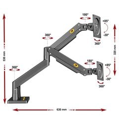 NB G32, VESA 100 x 100, 22"-32" hinta ja tiedot | NB Tietokoneet ja pelaaminen | hobbyhall.fi