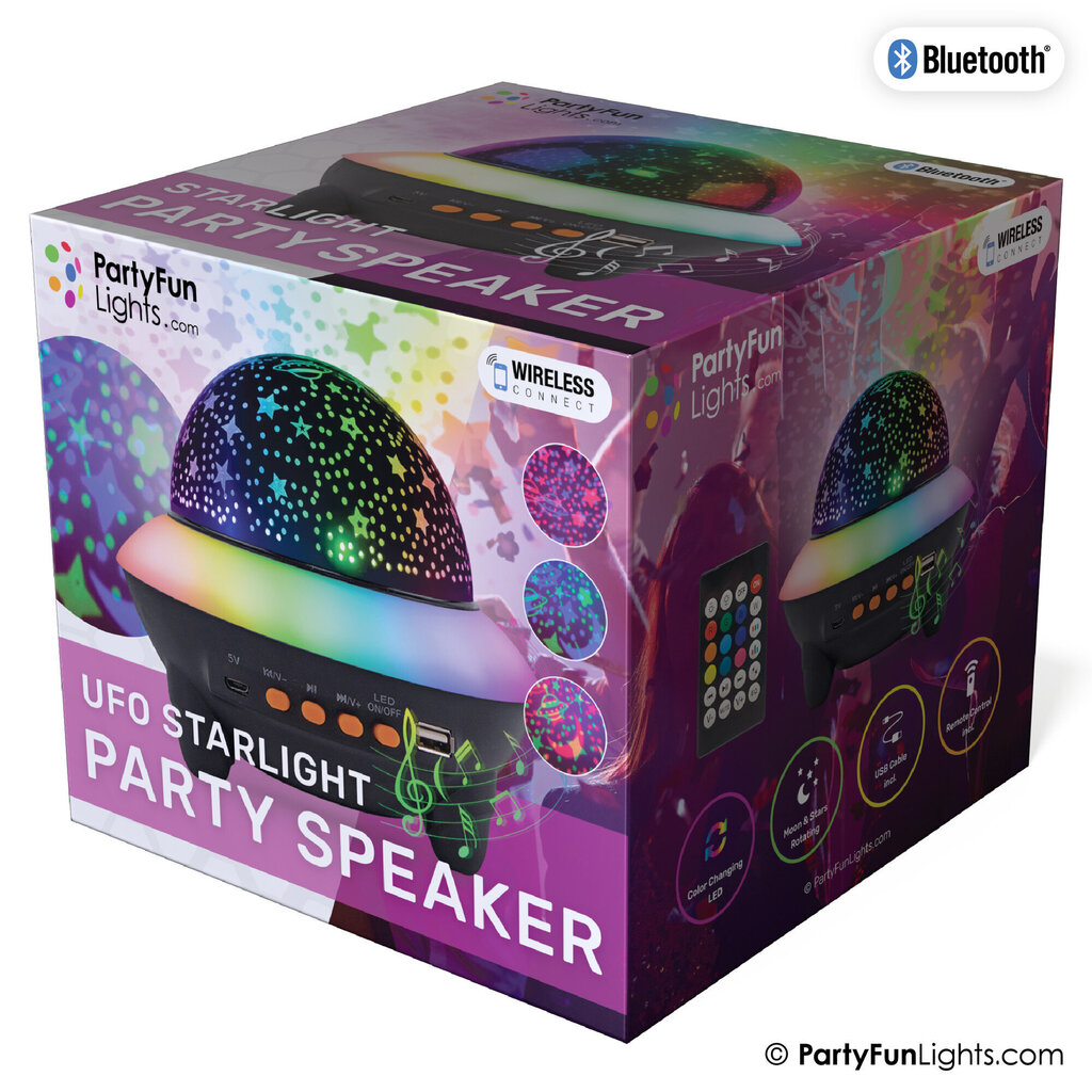 PartyFun Lights Starlight Party Speaker hinta ja tiedot | Juhlakoristeet | hobbyhall.fi