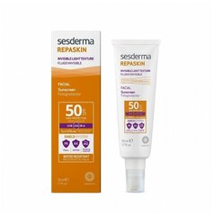 Sesderma Repaskin Invisible Light Texture Facial Sunscreen SPF 50 - Ihon nestemäinen näkymätön aurinkosuoja 50ml hinta ja tiedot | Aurinkovoiteet | hobbyhall.fi
