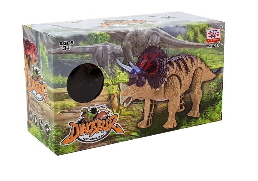 Triceratops, liikkuva dinosaurus, jossa on ääni- ja valotehosteita, keltainen hinta ja tiedot | Poikien lelut | hobbyhall.fi