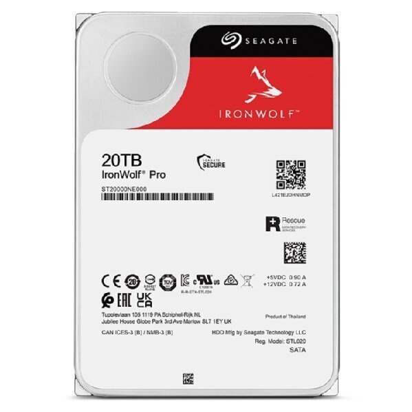 Seagate IronWolf Pro ST20000NT001 sisäinen kovalevy 3,5" 20000 GB hinta ja tiedot | Kovalevyt | hobbyhall.fi