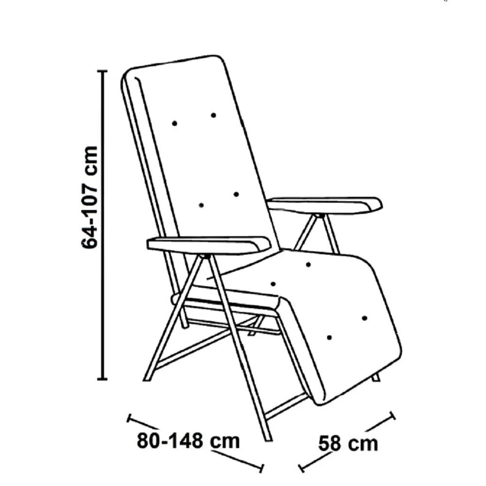 Kokoontaittuva tuoli-leimatuoli Patio Lena Plus A079-06PB, harmaa hinta ja tiedot | Puutarhatuolit | hobbyhall.fi
