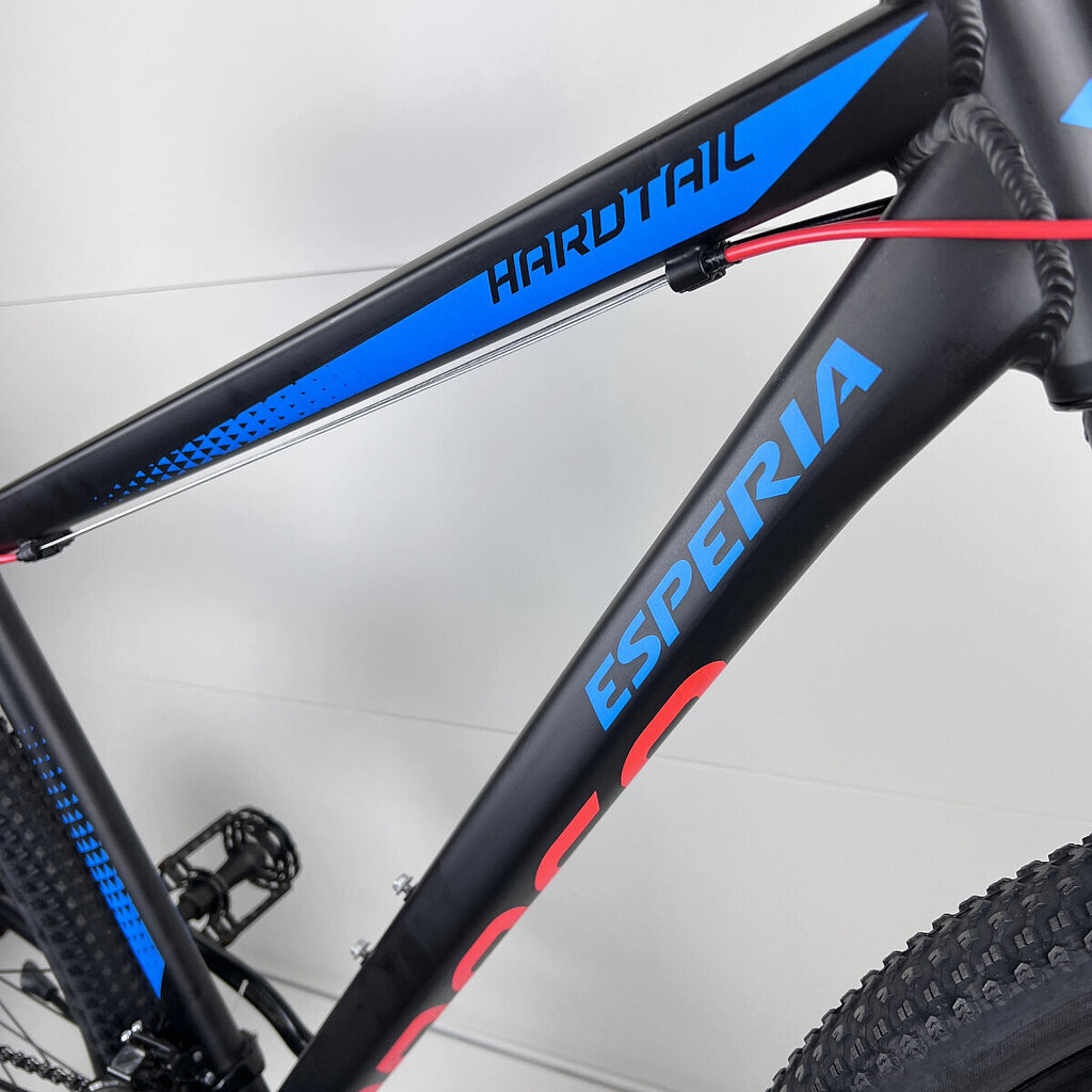 ESPERIA 27.5" DRACO 7300 ALU 46 24V TY300 BLACK/BLUE/RED hinta ja tiedot | Polkupyörät | hobbyhall.fi