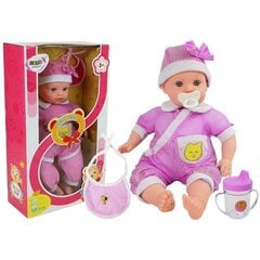 Doll Baby 45 cm Vaivanukke Vaaleanpunainen vaatteet hinta ja tiedot | Tyttöjen lelut | hobbyhall.fi