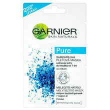 Garnier Skin Naturals Pure self-warming face mask -kasvonaamio, 2 x 6 ml hinta ja tiedot | Kasvonaamiot ja silmänalusaamiot | hobbyhall.fi