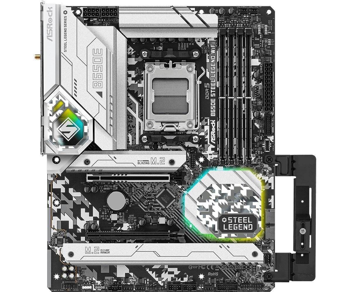 ASRock B650E Steel Legend WiFi, ATX, AM5, DDR5 hinta ja tiedot | Emolevyt | hobbyhall.fi