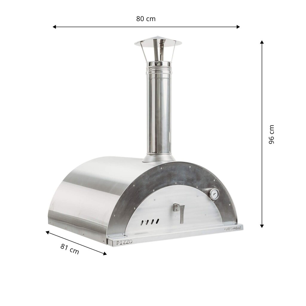 Pizzauuni GrillSymboli Pizzo-inox hinta ja tiedot | Grillit | hobbyhall.fi