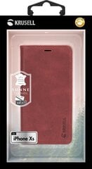 Puhelinkotelo Krusell Sunne 4 Card FolioWallet, sopii Apple iPhone X/XS, punainen hinta ja tiedot | Puhelimen kuoret ja kotelot | hobbyhall.fi