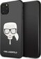 Karl Lagerfeld KLHCN65DLHBK iPhone 11 Pro Max czarny/black Iconic Glitter Karl`s Head hinta ja tiedot | Puhelimen kuoret ja kotelot | hobbyhall.fi