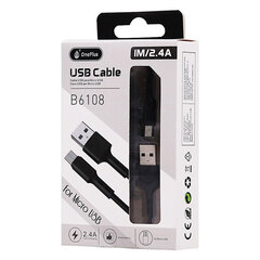 OnePlus USB-micro USB 1m 2.4A hinta ja tiedot | Puhelinkaapelit | hobbyhall.fi