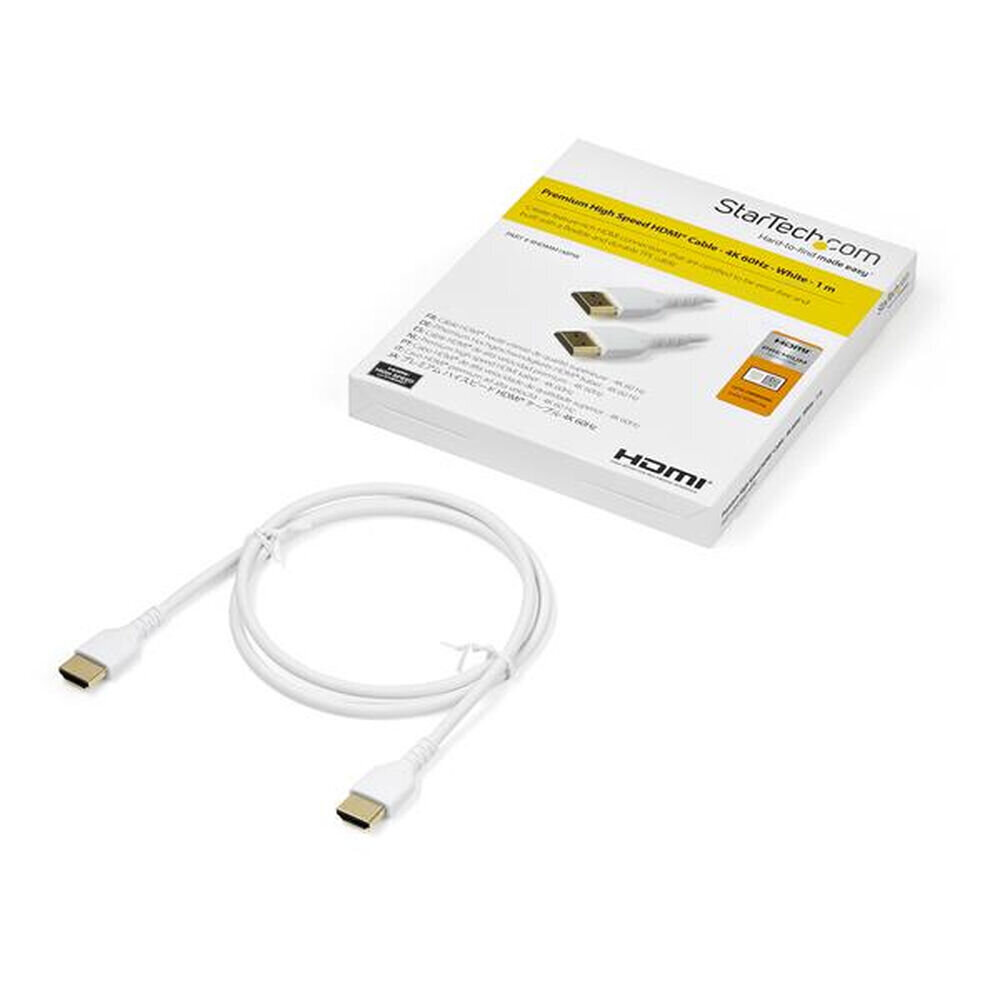 Startech HDMI-kaapeli RHDMM1MPW, 1 m hinta ja tiedot | Kaapelit ja adapterit | hobbyhall.fi