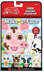 MELISSA & DOUG, Uudelleenkäytettävä tarrasetti, Make a Face \ "Farm\" hinta ja tiedot | Kehittävät lelut | hobbyhall.fi