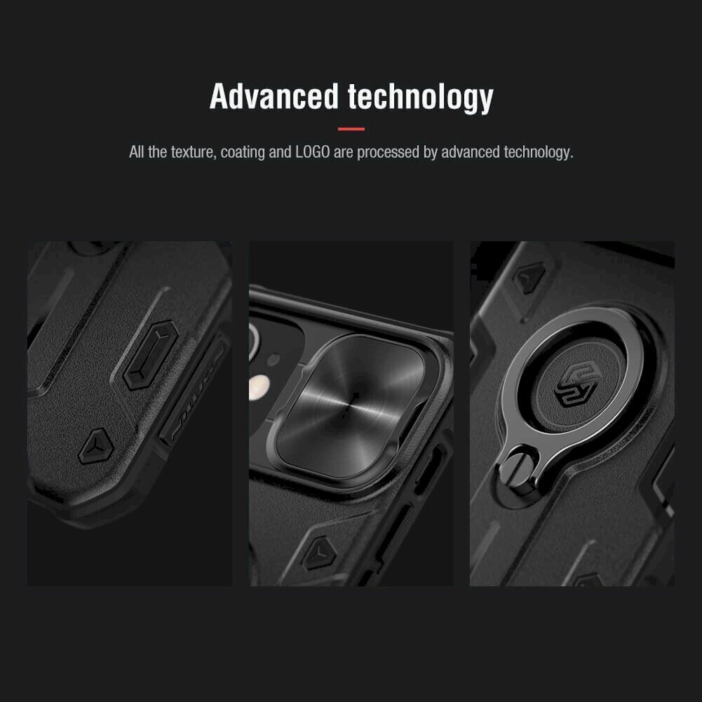 Nillkin CamShield Armor Hard Case iPhone 12 / SE2020 Musta hinta ja tiedot | Puhelimen kuoret ja kotelot | hobbyhall.fi