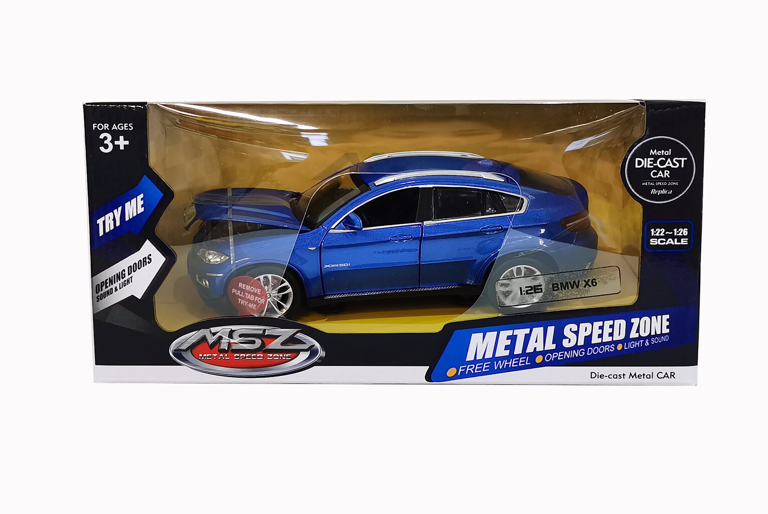 Metallinen auton pienoismalli MSZ BMW X6, 1:26 hinta ja tiedot | Poikien lelut | hobbyhall.fi