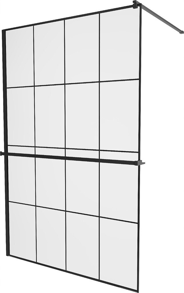 Suihkuseinä Mexen Kioto+ hyllyllä, kultainen/musta kuvio, 70,80,90,100,110,120,130,140x200 cm hinta ja tiedot | Suihkuseinät ja -ovet | hobbyhall.fi