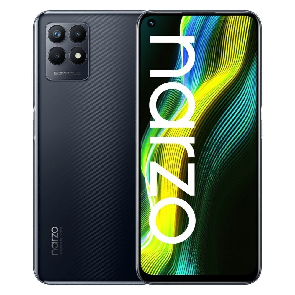 Realme narzo 50 4G 4/128GB Dual SIM Speed Black hinta ja tiedot | Matkapuhelimet | hobbyhall.fi