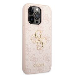 Guess PU 4G Metal Logo Case -suojakuori iPhone 14 Pro Max -puhelimelle, vaaleanpunainen hinta ja tiedot | Puhelimen kuoret ja kotelot | hobbyhall.fi