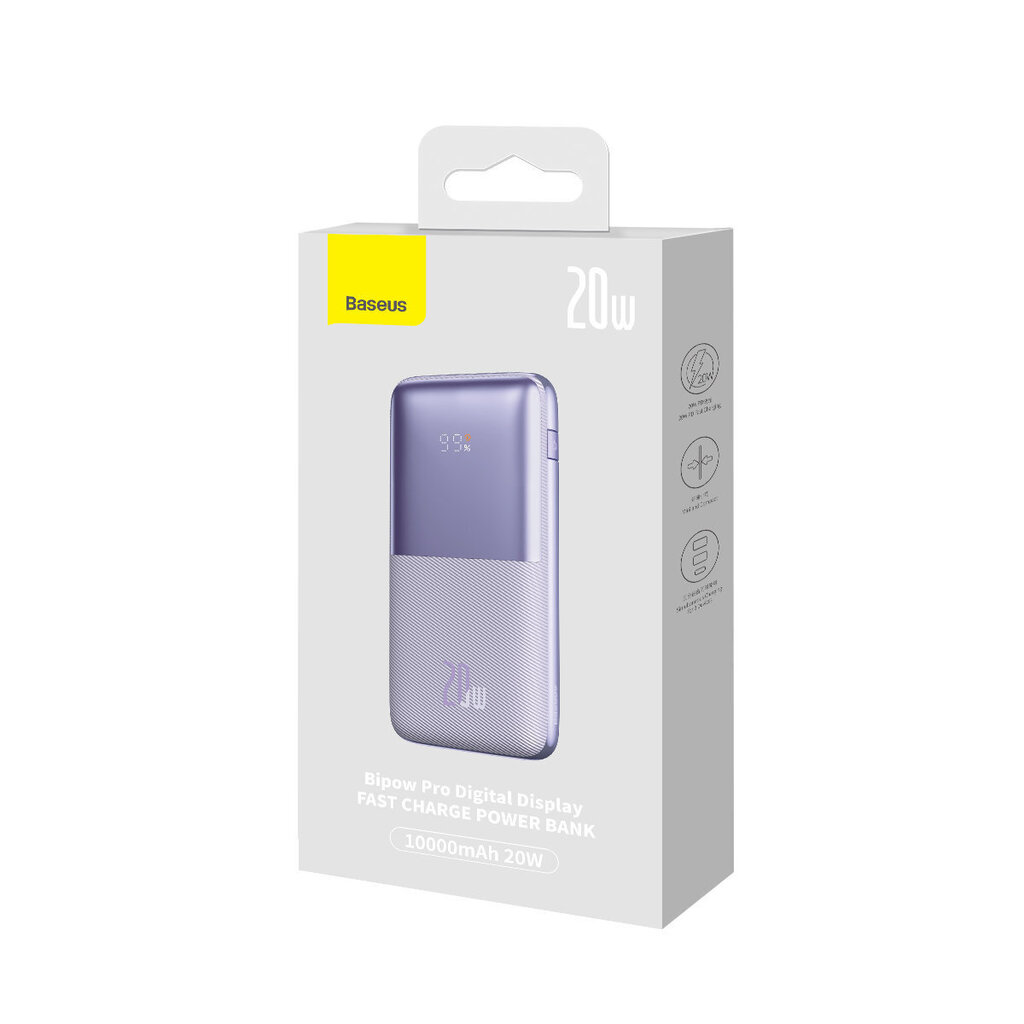 Baseus Pro 10000mAh 20W (PPBD040205) -virtapankki hinta ja tiedot | Varavirtalähteet | hobbyhall.fi