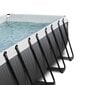 Uima-allas Bassein Exit Black Leather, 400x200x100 cm, suodattimella varustettuna hinta ja tiedot | Uima-altaat | hobbyhall.fi