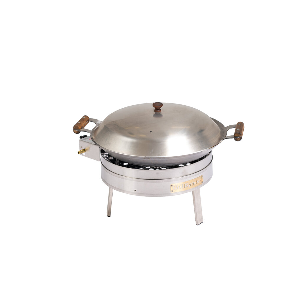 GrillSymbol Cataplana-sarja, jossa on adapteri WS-450 inox CAT, 45 cm hinta ja tiedot | Grillitarvikkeet ja -välineet | hobbyhall.fi