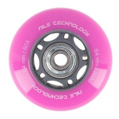 Nils Extreme PU, 64 mm x 24 mm, 82A, 4 kpl rullaluistimen renkaat hinta ja tiedot | Rullaluistimet | hobbyhall.fi