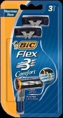 Bic Comfort 3 Flex Blister 3 -partahöylä hinta ja tiedot | Parranajo ja karvanpoisto | hobbyhall.fi