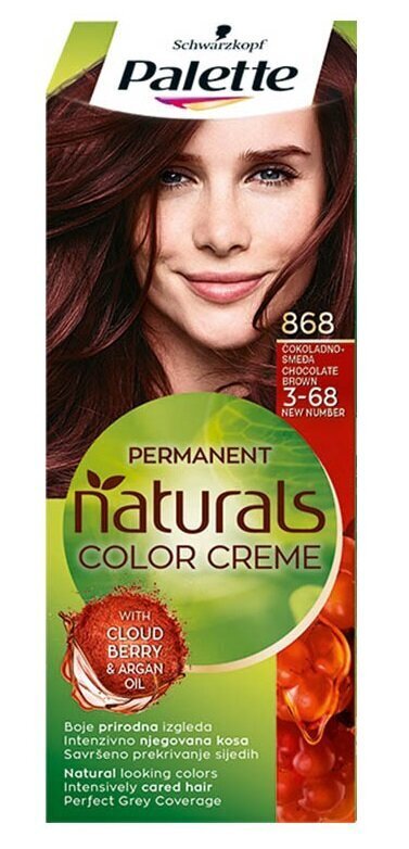 Pitkäkestoinen hiusväri Schwarzkopf Palette Permanent Natural Colors, 868 Chocolate Brown hinta ja tiedot | Hiusvärit | hobbyhall.fi