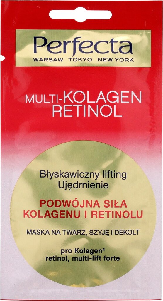 Kasvonaamio Perfecta Multi-Kolagen Retinol 8 ml hinta ja tiedot | Kasvonaamiot ja silmänalusaamiot | hobbyhall.fi