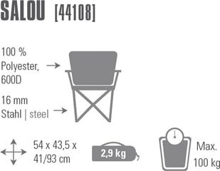 Taittuva tuoli High Peak Salou 44108 hinta ja tiedot | Retkeilyvarusteet | hobbyhall.fi