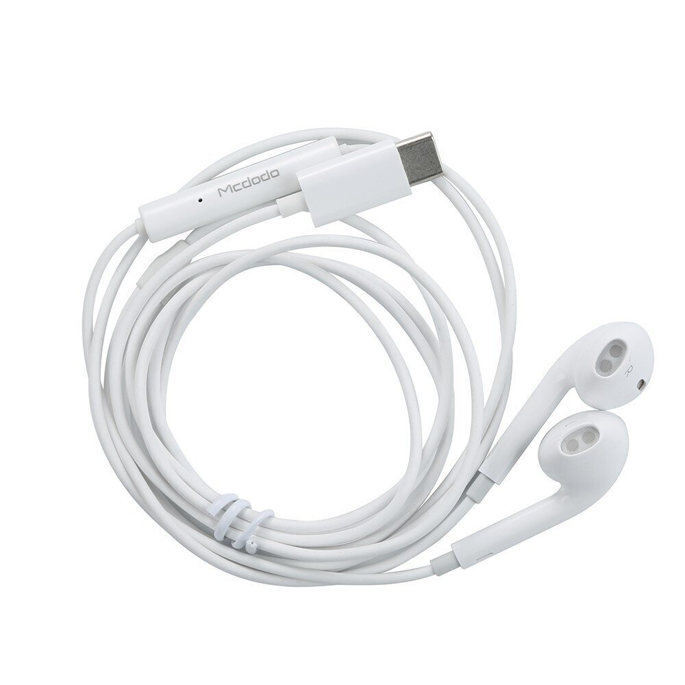 Mcdodo puhelinkuulokkeet kaapelilla Element USB type-C valkoinen HP-6070 hinta ja tiedot | Kuulokkeet | hobbyhall.fi