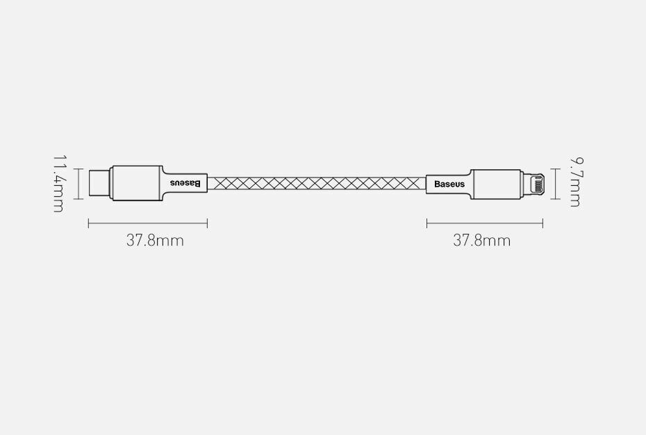 Baseus Kaapeli USB Type C - Lightning 20 W 1 m 6953156231924 hinta ja tiedot | Puhelinkaapelit | hobbyhall.fi