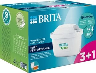 Brita Maxtra Pure Performance, 4 kpl hinta ja tiedot | Veden suodatinkannut ja suodattimet | hobbyhall.fi