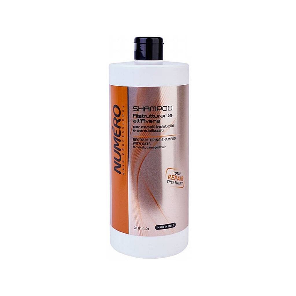 Kaurauutetta sisältävä korjaava shampoo Brelil Numero Restructuring Shampoo With Oats, 1000 ml hinta ja tiedot | Shampoot | hobbyhall.fi