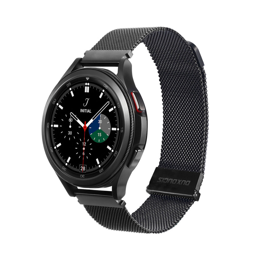 Dux Ducis Magnetic Strap Wristband for Samsung Galaxy Watch / Huawei Watch / Honor Watch (20mm band) Magnetic Wristband Black (Milanese Version) (Black) hinta ja tiedot | Älykellojen ja aktiivisuusrannekkeiden lisätarvikkeet | hobbyhall.fi
