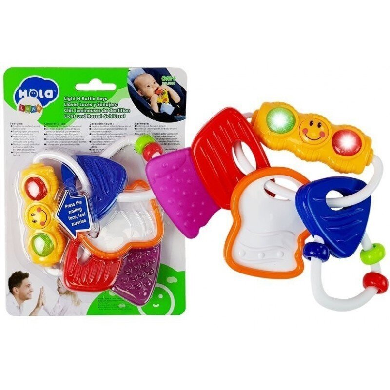 Colorful Clapper Glowing Keys Teether hinta ja tiedot | Vauvan lelut | hobbyhall.fi