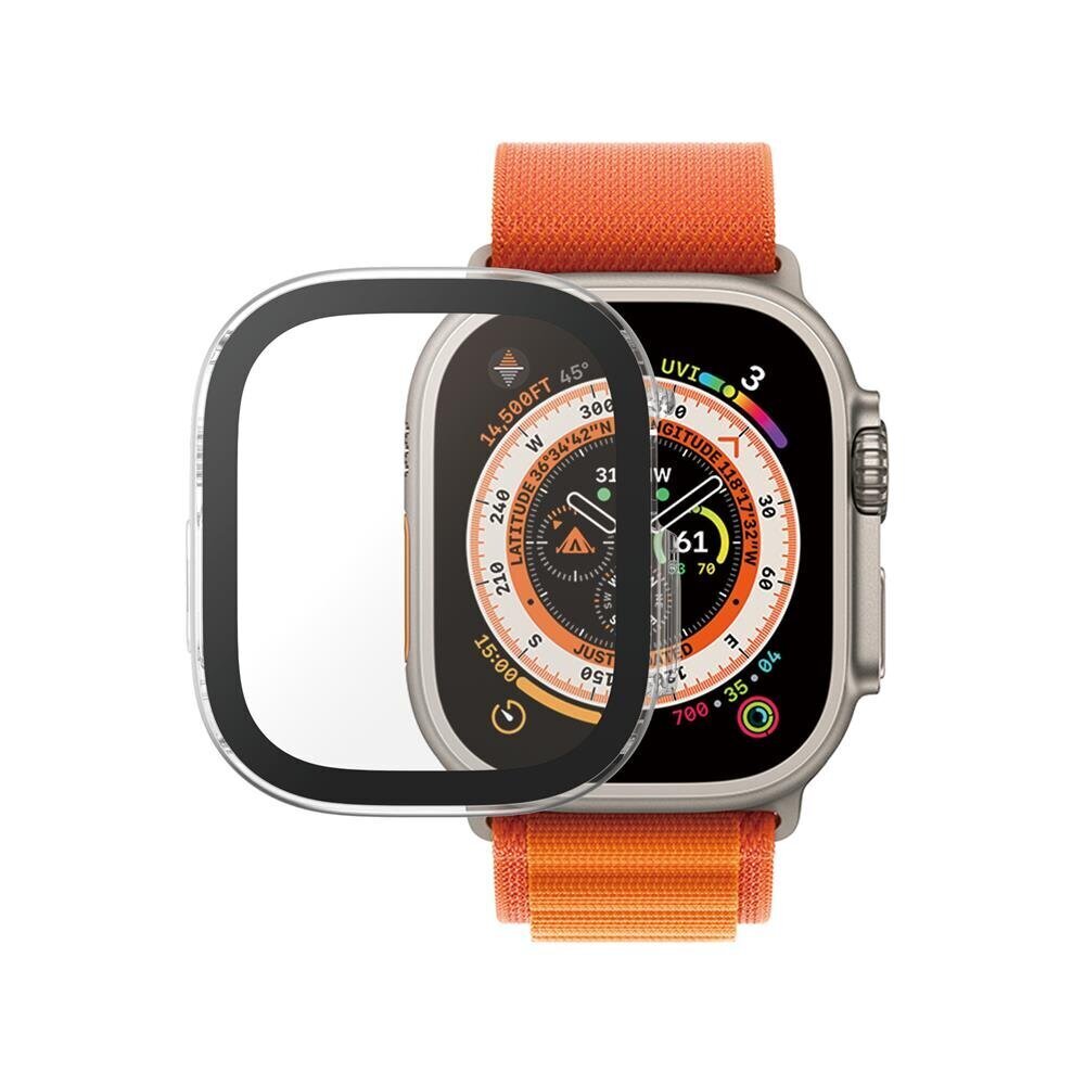 PanzerGlass Full Body tempered glass + case for Apple Watch Ultra (49mm) clear hinta ja tiedot | Älykellojen ja aktiivisuusrannekkeiden lisätarvikkeet | hobbyhall.fi