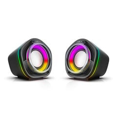 PC / kannettava tietokone 2.0 10W stereokaiuttimet 3.5mm + USB RGB + kaukosäädin Aula N-107 Amazing Sound, musta hinta ja tiedot | Kaiuttimet | hobbyhall.fi