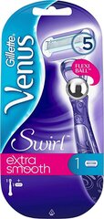 Naisten Razor Gillette Venus Swirl Extra Smooth, 1 kpl hinta ja tiedot | Parranajo ja karvanpoisto | hobbyhall.fi