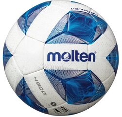 Molten jalkapallo F5A4900, synt. nahka, valkoinen/sininen/hopea FIFA Quality Pro hinta ja tiedot | Jalkapallot | hobbyhall.fi