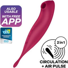 Stimulaattori ja vibraattori Satisfyer Twirling Pro+ Air Pulse, punainen hinta ja tiedot | Vibraattorit | hobbyhall.fi