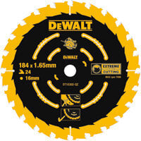 Sahanterä 184 x 1,65 x 16 mm, z40, 20°. DeWalt, Puu, MDF, hinta ja tiedot | DeWalt Piha ja puutarha | hobbyhall.fi