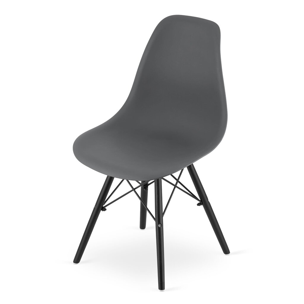 Osa 4 tuolin setti, tummanharmaa hinta ja tiedot | Ruokapöydän tuolit | hobbyhall.fi