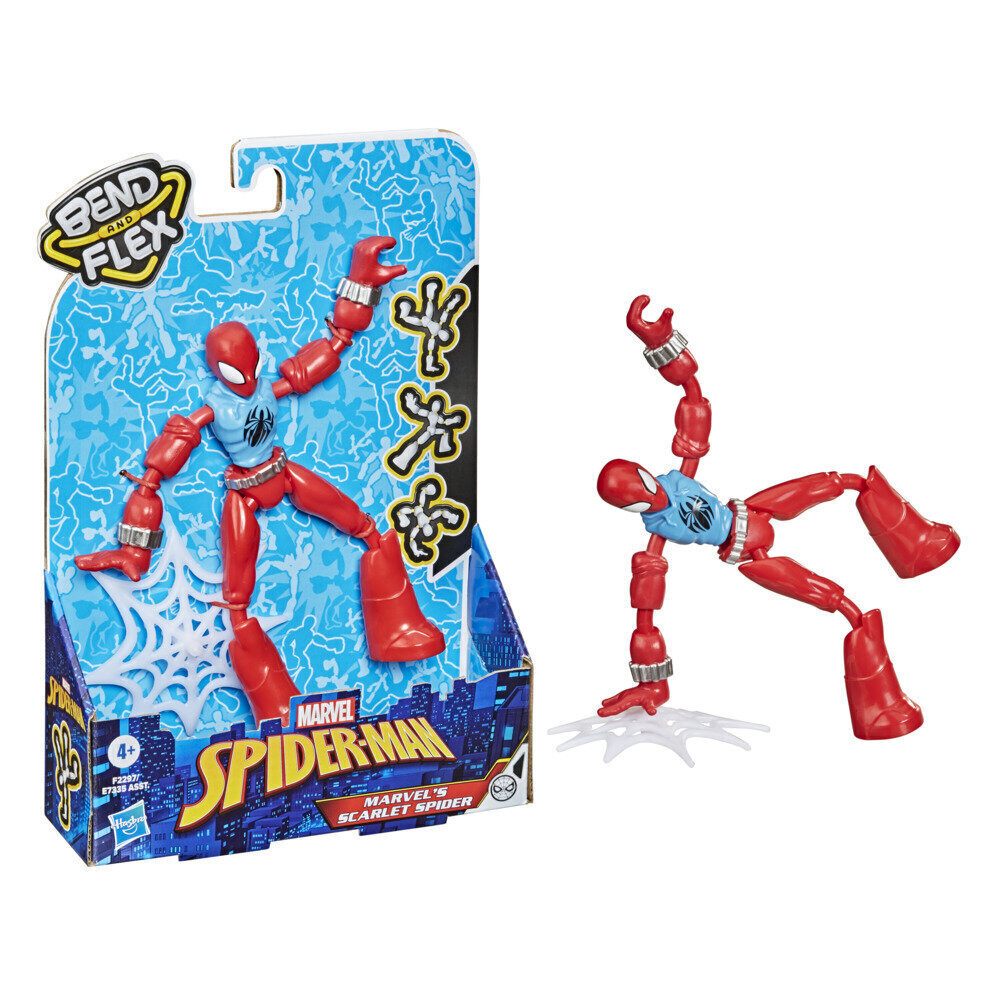 Hasbro Marvel: Spider-Man Bend ja Flex - Ghost-Spider -toimintahahmo (15 cm) (E7688) hinta ja tiedot | Poikien lelut | hobbyhall.fi