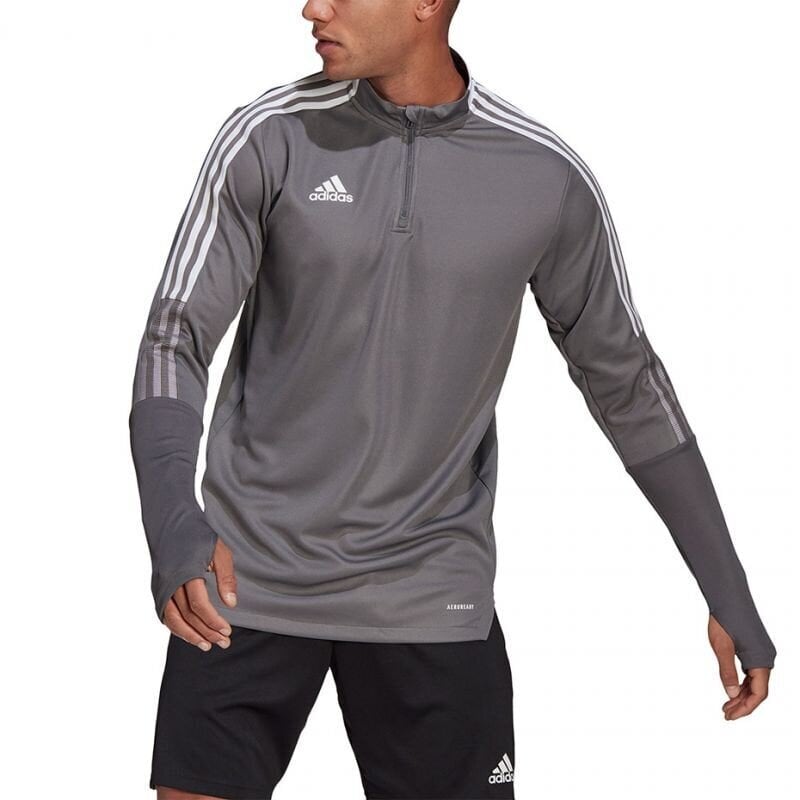 Miesten collegepaita Adidas Tiro 21 Training Top M GH7301, harmaa hinta ja tiedot | Miesten urheiluvaatteet | hobbyhall.fi