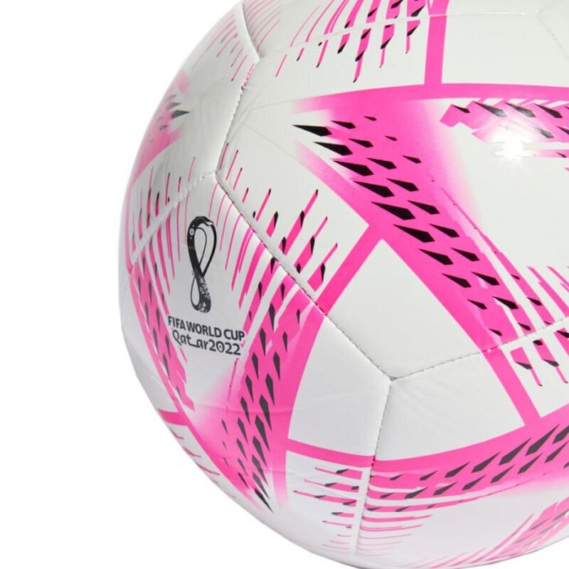 Jalkapallo Adidas Al Rihla Club Ball valkoinen / vaaleanpunainen H57787 hinta ja tiedot | Jalkapallot | hobbyhall.fi