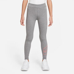 Nike lasten leggingsit Essential DN1853*091, harmaa/pinkki hinta ja tiedot | Tyttöjen leggingsit ja housut | hobbyhall.fi