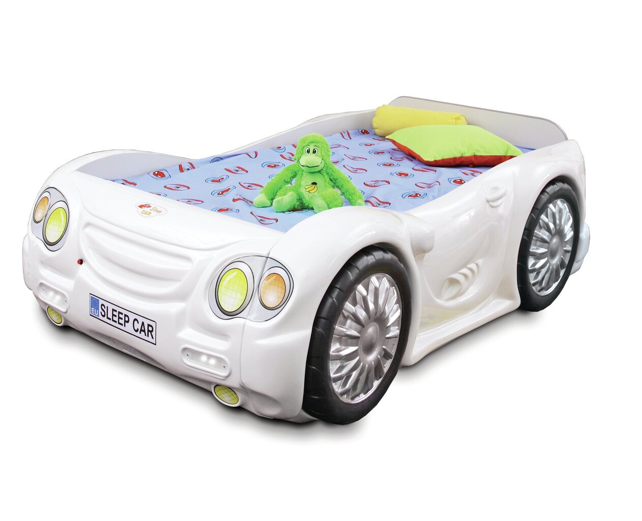 Sänky patjalla Sleep Car, valkoinen hinta ja tiedot | Lastensängyt | hobbyhall.fi