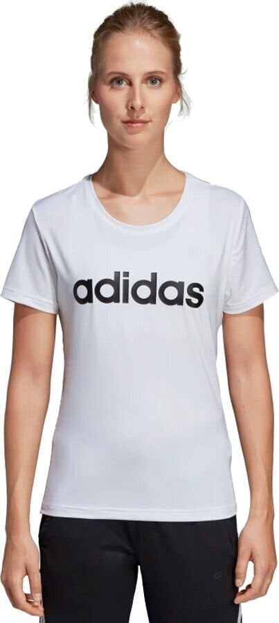 Adidas W D2M Logo Tee W, valkoisen värinen Naisten urheilupaita hinta ja tiedot | Naisten urheiluvaatteet | hobbyhall.fi