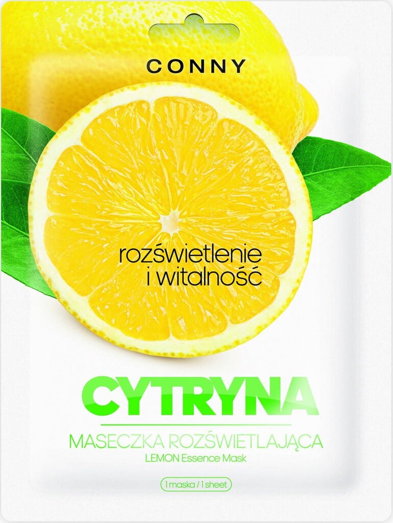 Conny Lemon Essence -kasvonaamio, kirkastava, 23 g hinta ja tiedot | Kasvonaamiot ja silmänalusaamiot | hobbyhall.fi