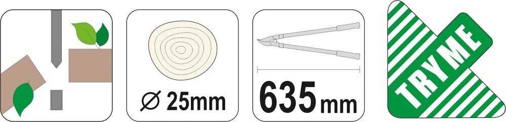 Oksasakset 625mm Yato (YT-8832) hinta ja tiedot | Puutarhatyökalut | hobbyhall.fi